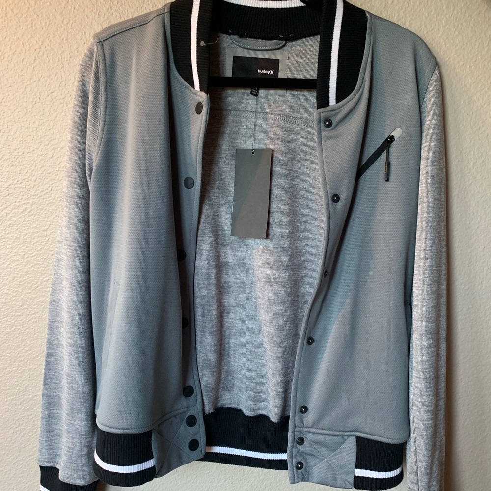 Hurley grey jacket new with tag